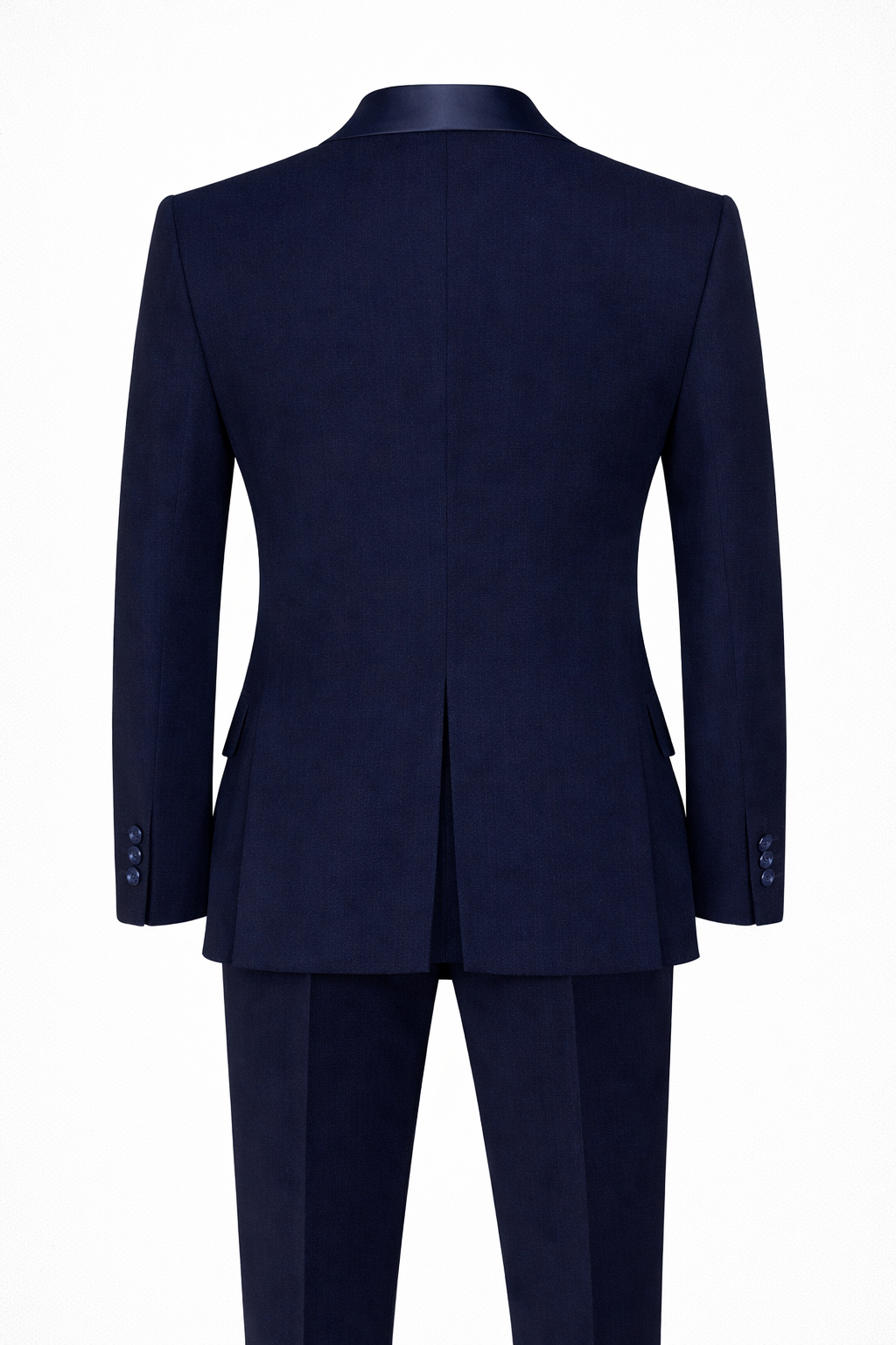 Midnight Blue Embroidered Tuxedo Suit in Imported Armani Fabric