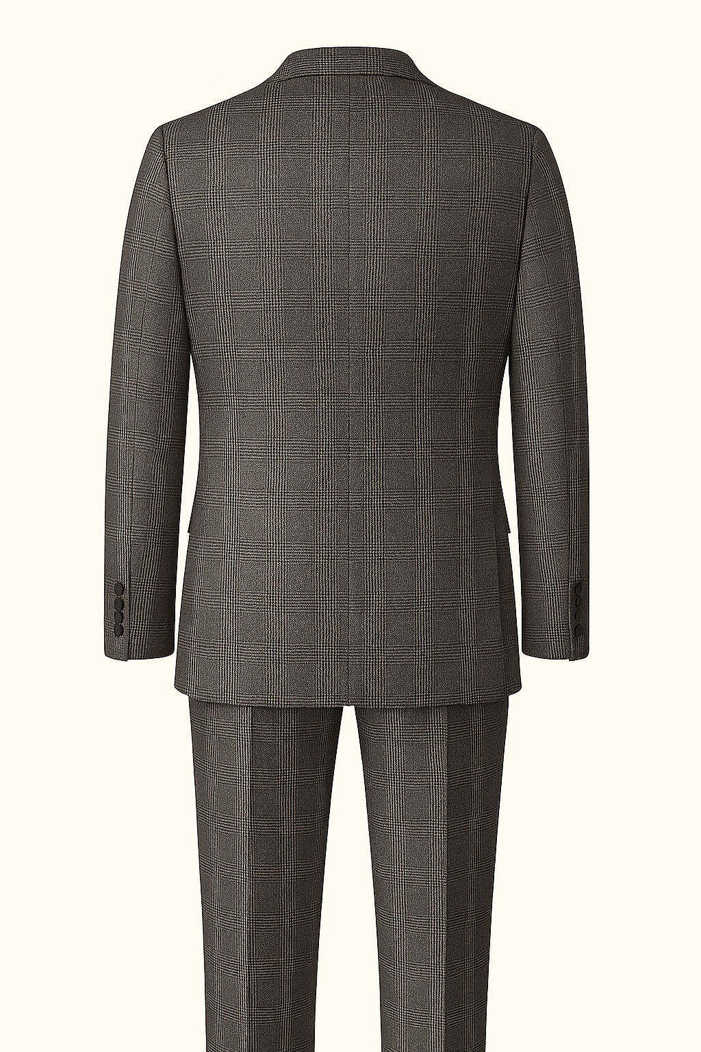 Glen Plaid Grey Suit in South Australian Merino Wool