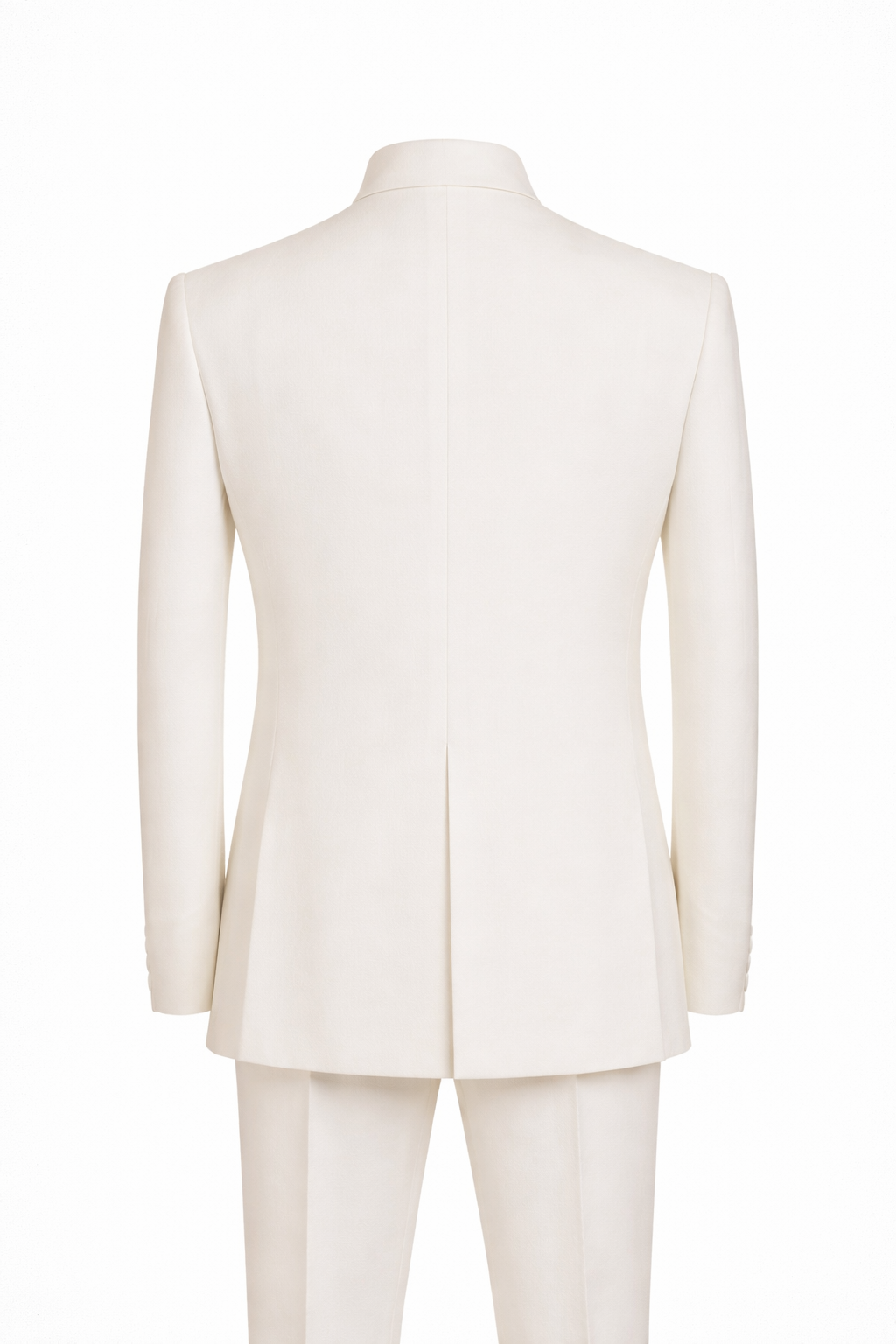 Ivory Blossom Embroidered Bandhgala in Imported Armani Fabric