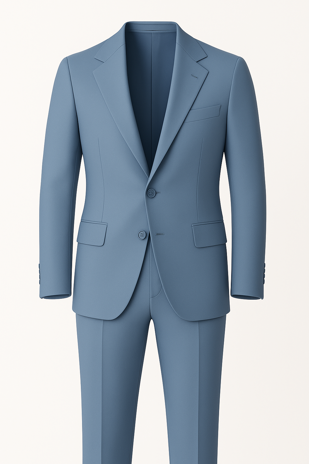 Armani Ice Blue Stretch Suit – Notch Lapel Edition