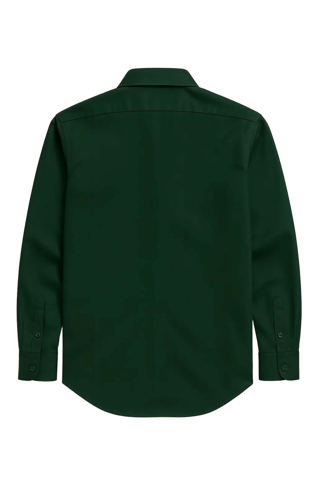 Bottle Green Satin-Finish Cotton Lycra Shirt
