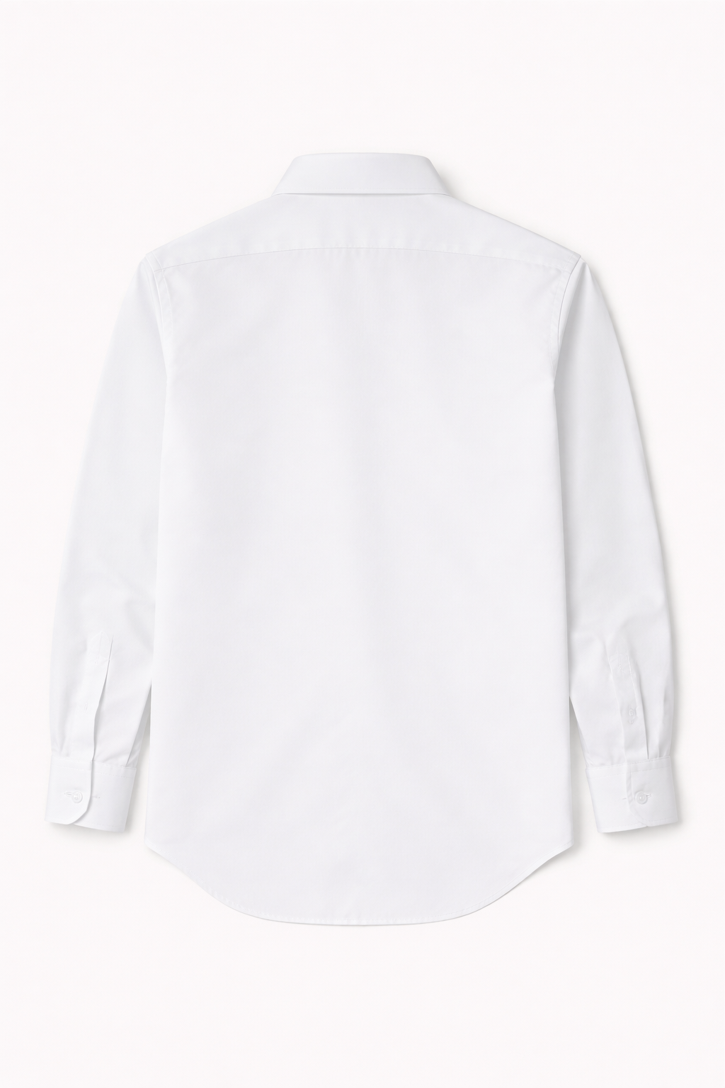 White Satin-Finish Cotton Lycra Shirt