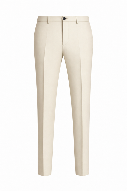 Cream Italian TR Fabric Trouser