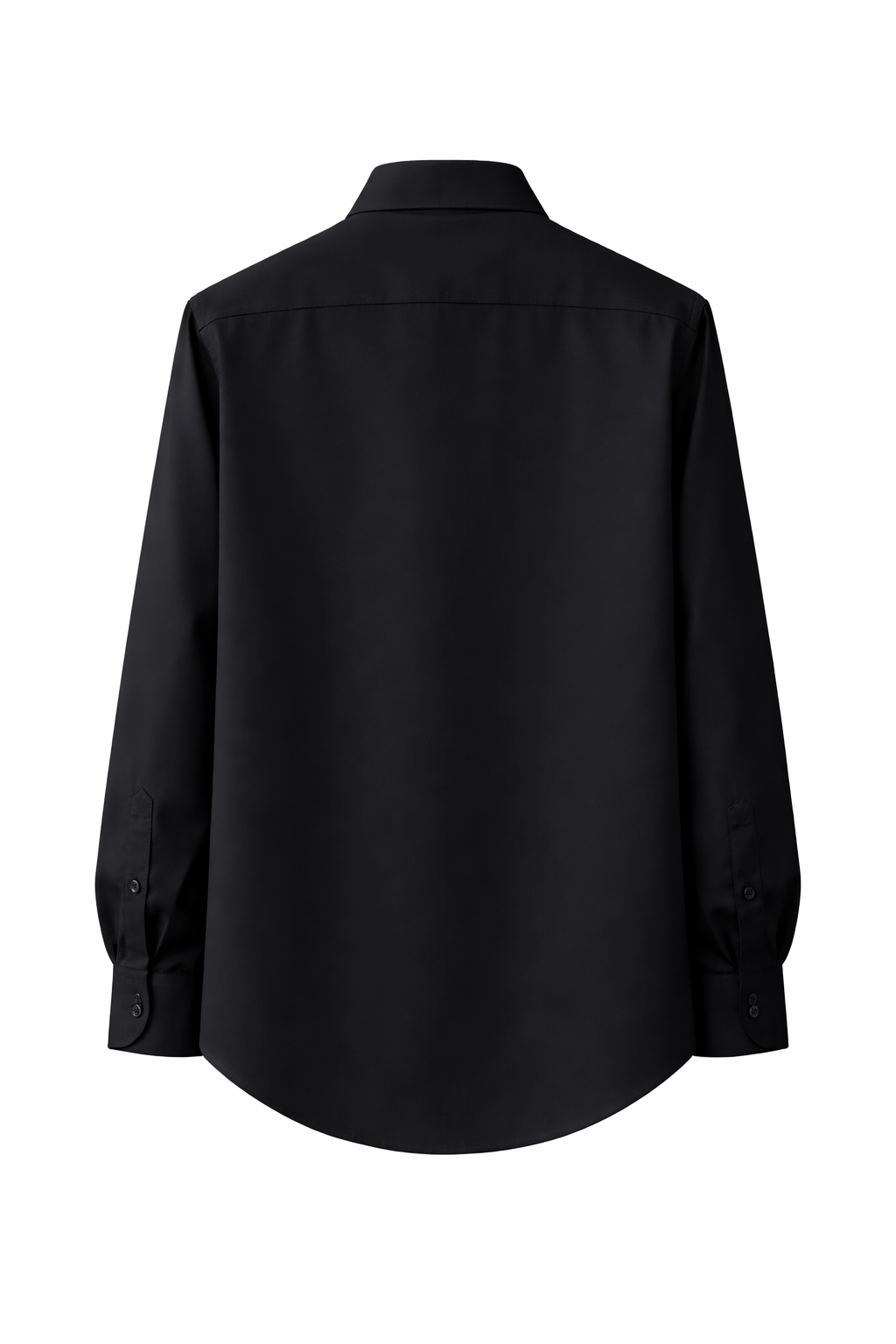 Black Regular-Collar Armani Fabric Shirt