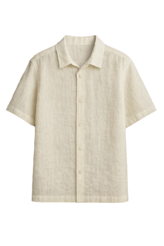 White Linen Oversized Fit Shirt – Breathable & Beach-Ready