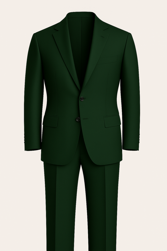 Bottle Green Suit in South Australian Merino Wool