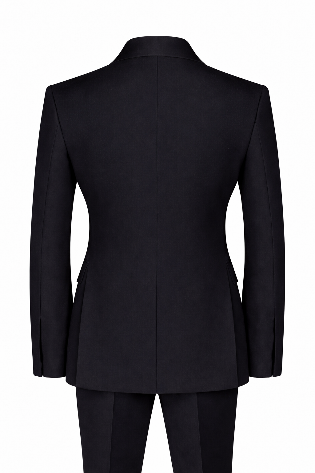 Black Designer Tuxedo in Premium Armani Fabric with Silver Embroidery – Luxury Wedding & Reception Suit for Men