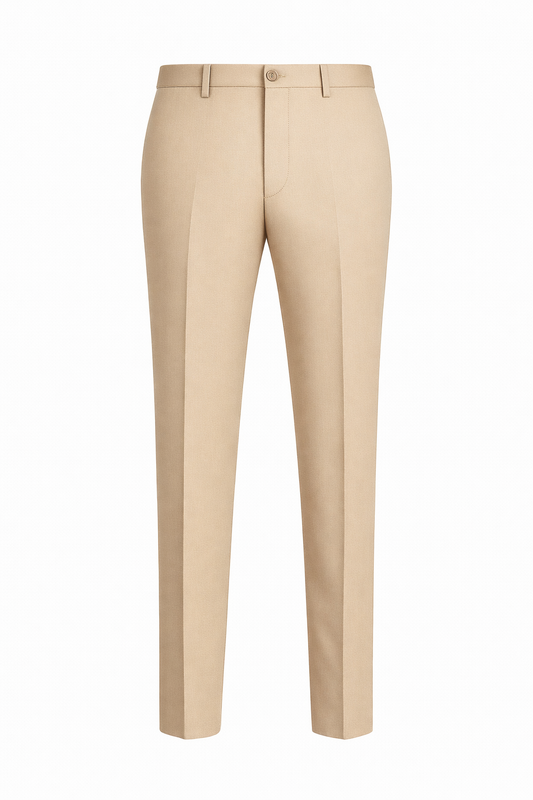 Beige Italian TR Fabric Trouser