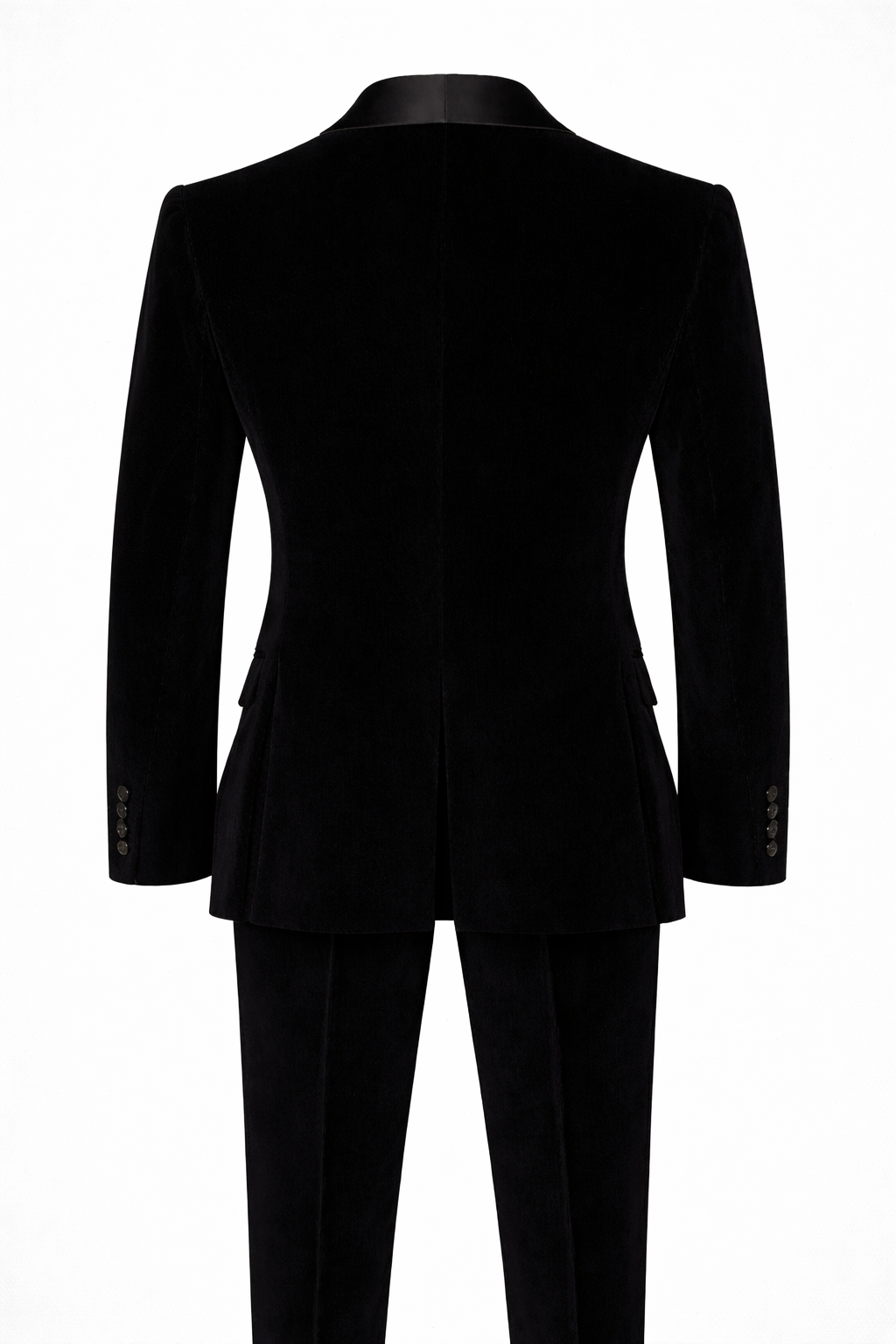 Black Lion Embroidered Tuxedo Suit in Imported Armani Fabric