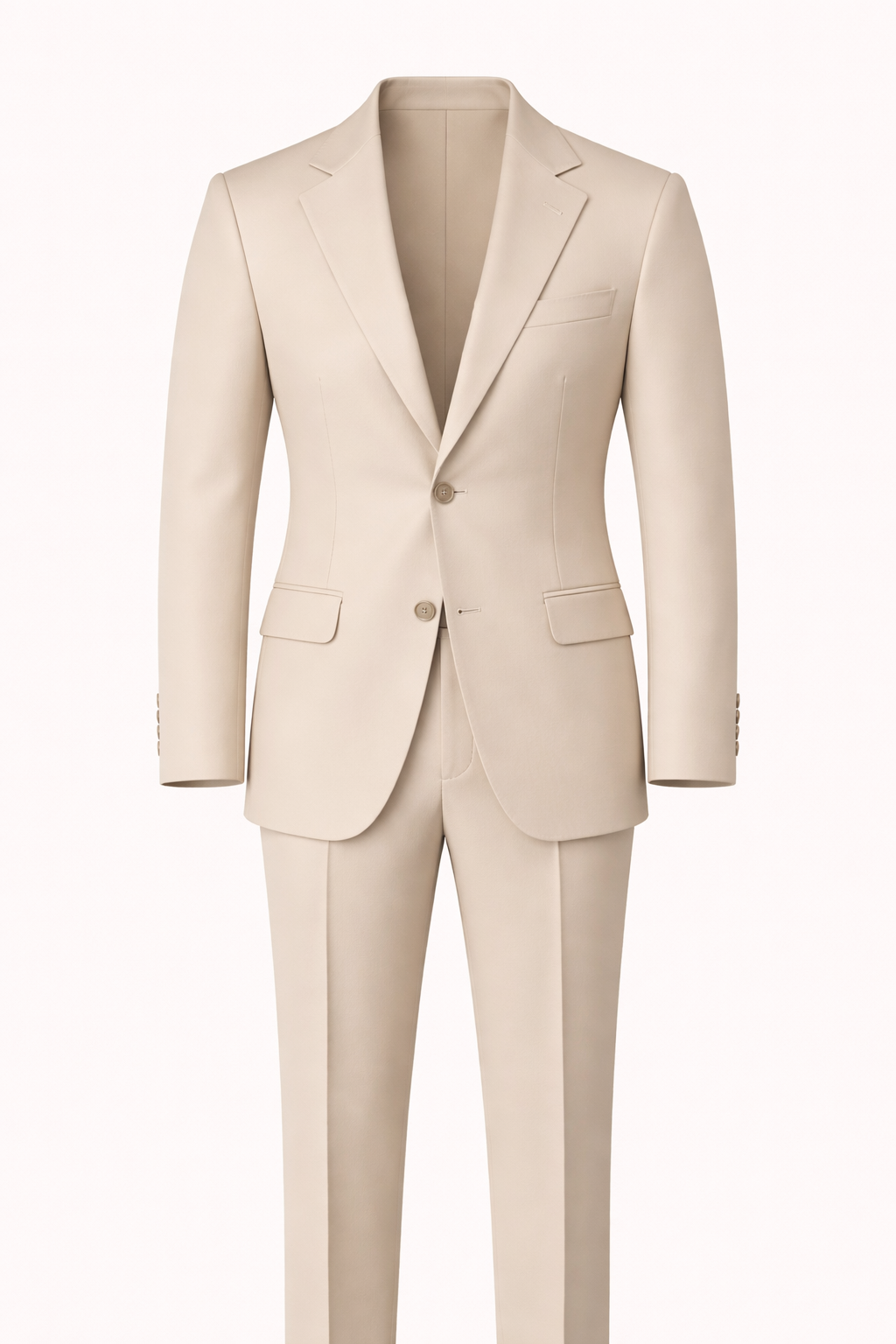 Armani Light Beige Stretch Suit – Notch Lapel