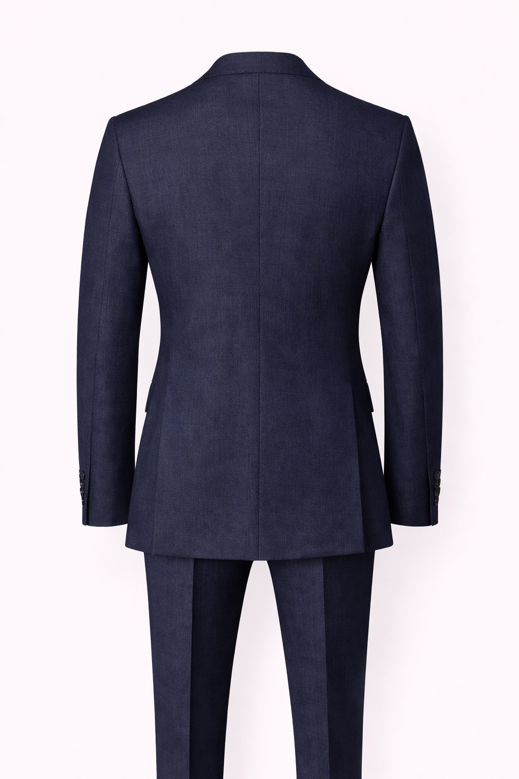 Premium European Linen Single-Breasted Suit in Navy
