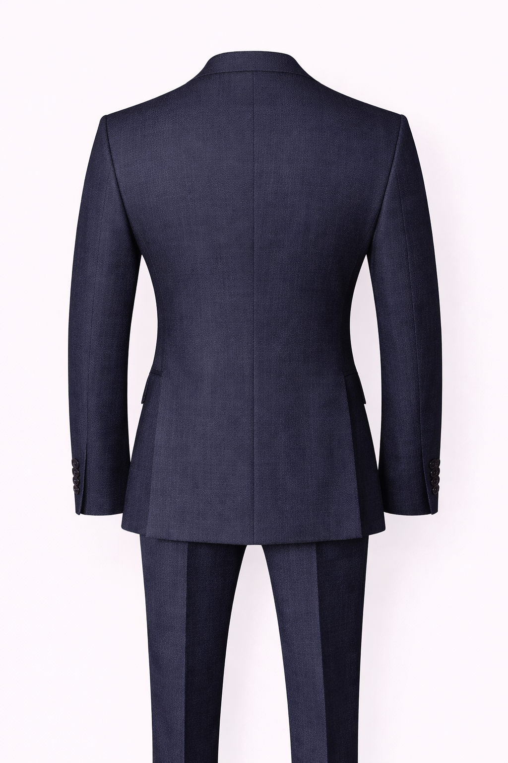 Premium European Linen Double-Breasted Suit in Navy